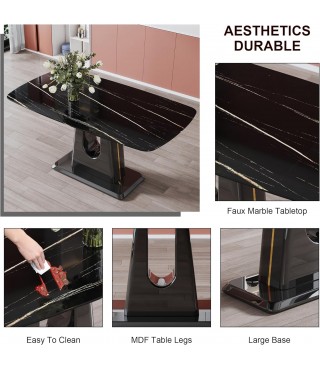 Modern Rectangular Kitchen Dining Table for Living Room