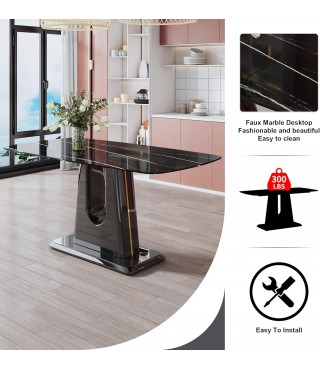 Modern Rectangular Kitchen Dining Table for Living Room