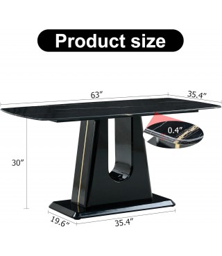 Modern Rectangular Kitchen Dining Table for Living Room