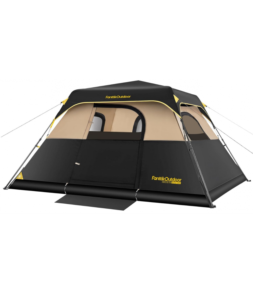 Camping Tent 4/6/8/10 Person Instant Cabin Tent Setup in 60 Seconds with Rainfly & Windproof Portable with Carry Bag