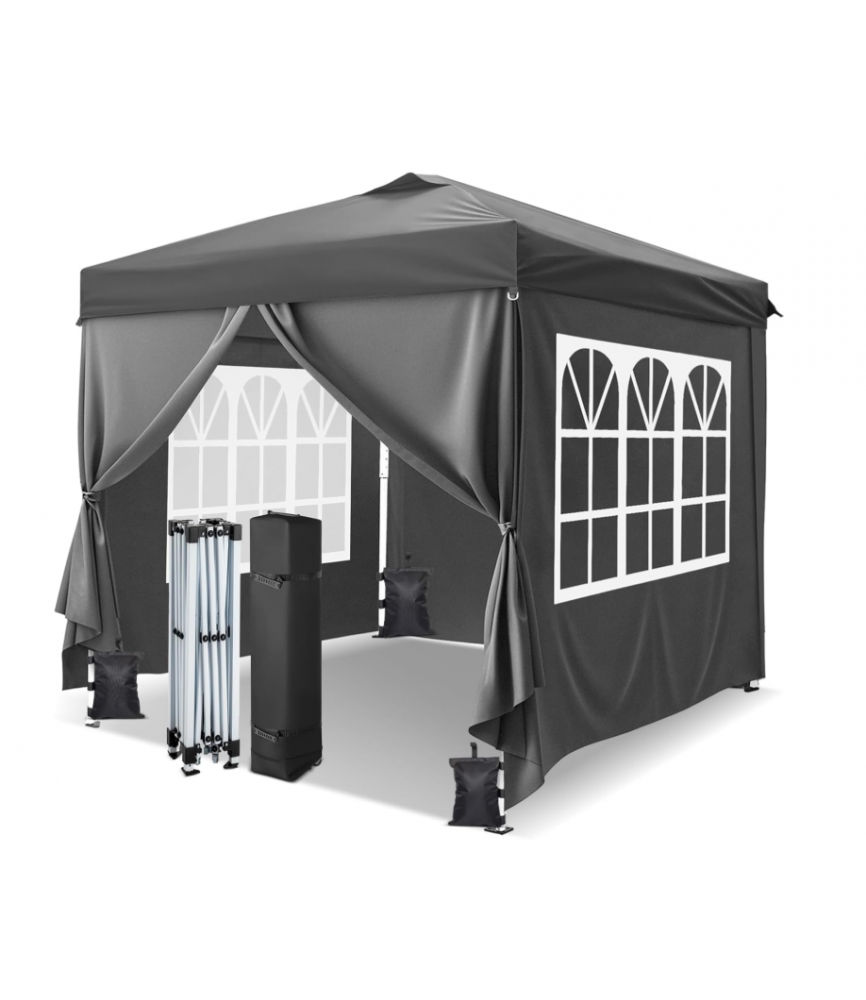 Pop Up Canopy Tent with 4 Sidewalls & Sandbags