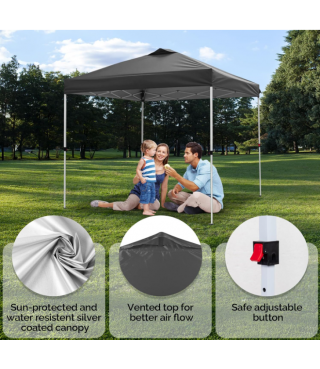 Pop Up Canopy Tent with 4 Sidewalls & Sandbags