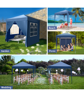 Pop Up Canopy Tent, Outdoor Instant Shelter Folding Canopy with 4 Side Walls 6.5'