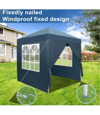 Pop Up Canopy Tent, Outdoor Instant Shelter Folding Canopy with 4 Side Walls 6.5'