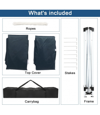 Pop Up Canopy Tent, Outdoor Instant Shelter Folding Canopy with 4 Side Walls 6.5'