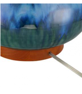 Lighting Mid Century Wood Base Table Lamp 24.5"