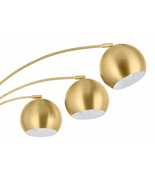 Flower Standing 3-Light Arc Floor Lamp with Metal Shades 74.5''