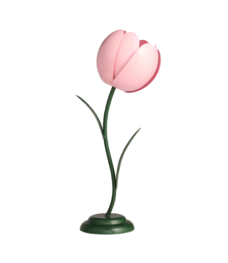 Pink Tulip Plant Table Lamp 19''