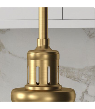 Blue Metal Brass Cone Shade Pendant 8.63"