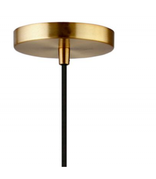 Blue Metal Brass Cone Shade Pendant 8.63"