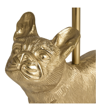Gold Metal French Bulldog Desk Lamp 19.75"