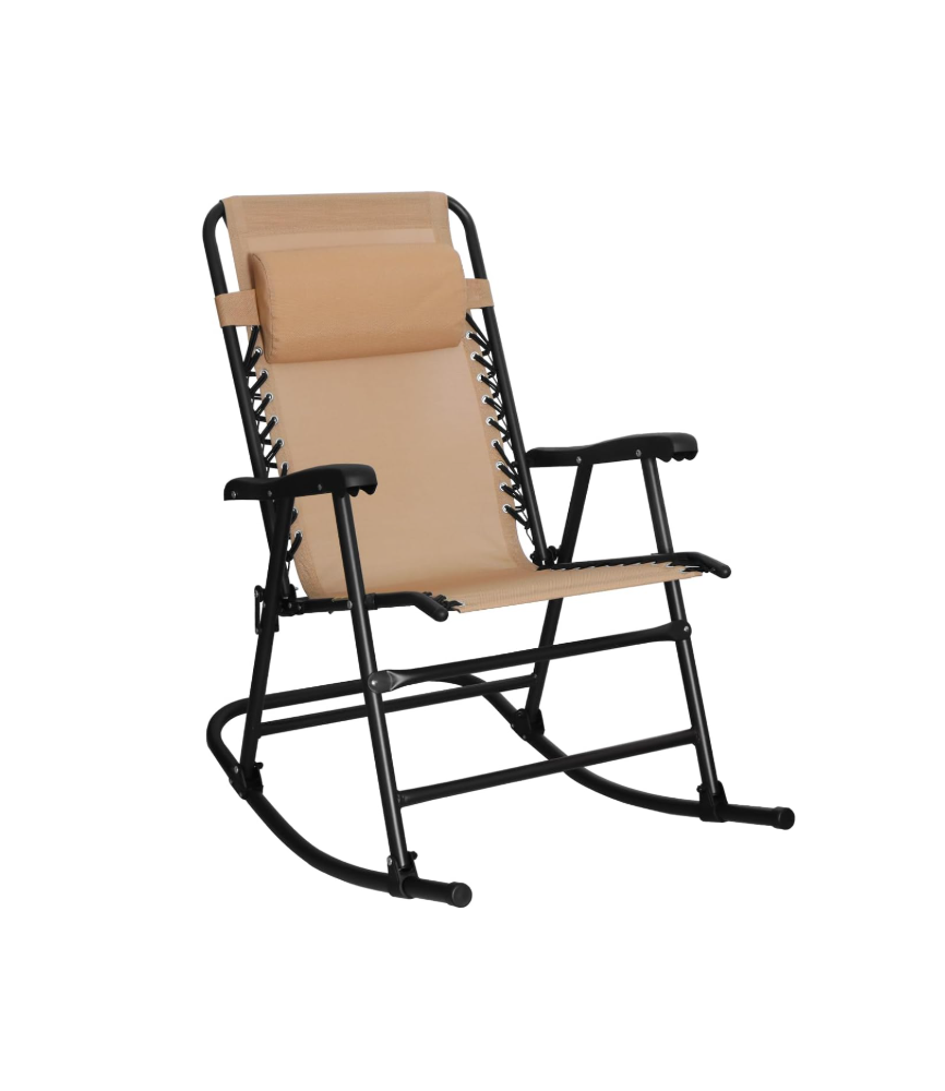 Affordable Folding Chairs for Outside, Beige 26''