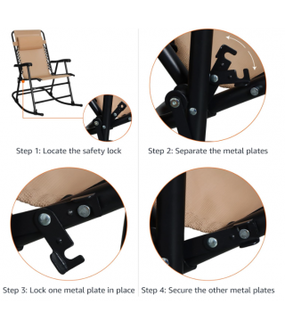 Affordable Folding Chairs for Outside, Beige 26''