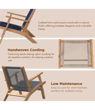 Outdoor Chair Acacia Wood Construction