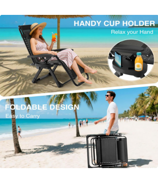 Reclining Patio Chairs Folding Recliner for Indoor and Outdoor