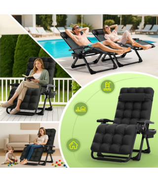 Reclining Patio Chairs Folding Recliner for Indoor and Outdoor