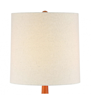 Lighting Mid Century Wood Base Table Lamp 24.5"