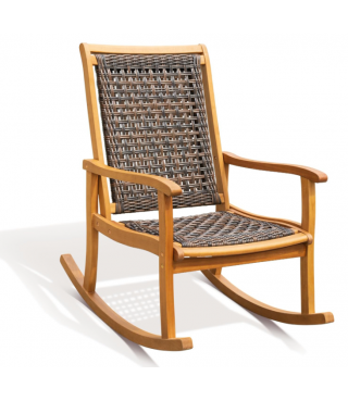 Wood Wicker Rocking Chair