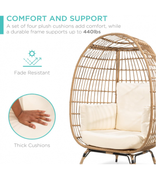 Best Choice Products Wicker Egg Chair