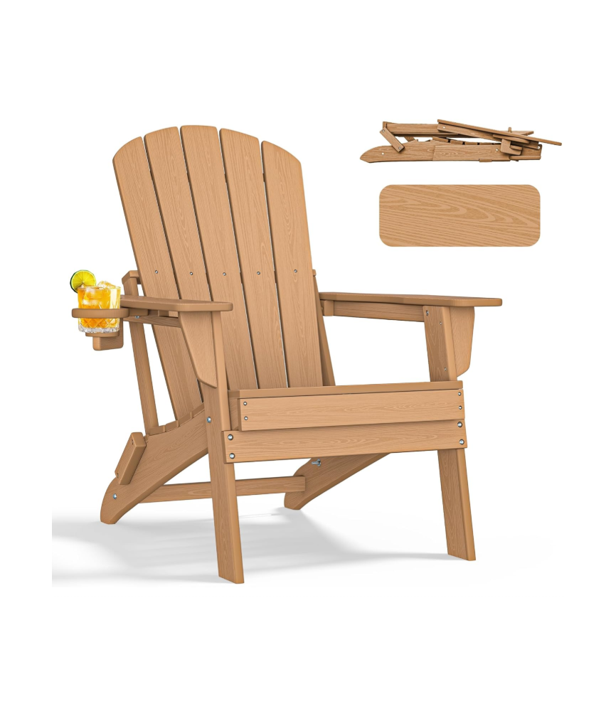 Extended Ergonomic Backrest, Cup Holder - Easy Assembly