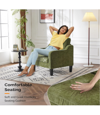 Green Solo Chair for Living Room 33''