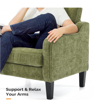 Green Solo Chair for Living Room 33''