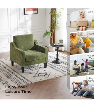 Green Solo Chair for Living Room 33''