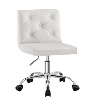 PU Leather Mid-Back Armless...