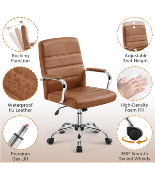 PU Leather Height Adjustable Office Executive Chair