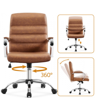 PU Leather Height Adjustable Office Executive Chair