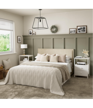 LED Night Stand with 2 Fabric Drawers