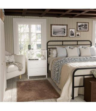 LED Night Stand with 2 Fabric Drawers