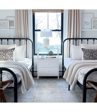 LED Night Stand with 2 Fabric Drawers