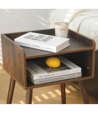 Mid Century Modern Side Table Bedroom with Storage