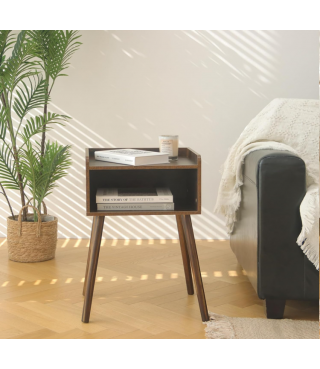 Mid Century Modern Side Table Bedroom with Storage