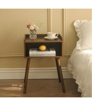 Mid Century Modern Side Table Bedroom with Storage