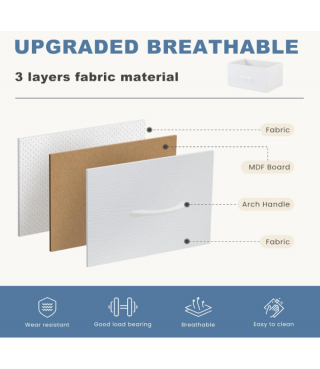 Small Dresser with 2 Fabric Drawers