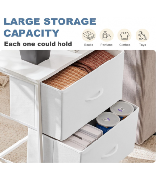 Small Dresser with 2 Fabric Drawers