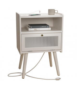 Bedside Tables with Glass...