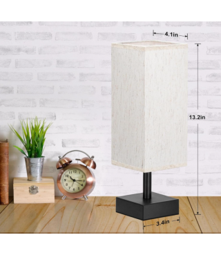 Boxed Table Lamp for Bedroom/ Bedside Lamps for Nightstand, Minimalist