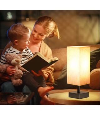 Boxed Table Lamp for Bedroom/ Bedside Lamps for Nightstand, Minimalist