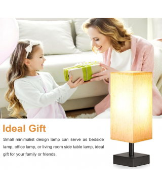 Boxed Table Lamp for Bedroom/ Bedside Lamps for Nightstand, Minimalist