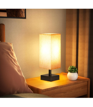 Boxed Table Lamp for Bedroom/ Bedside Lamps for Nightstand, Minimalist