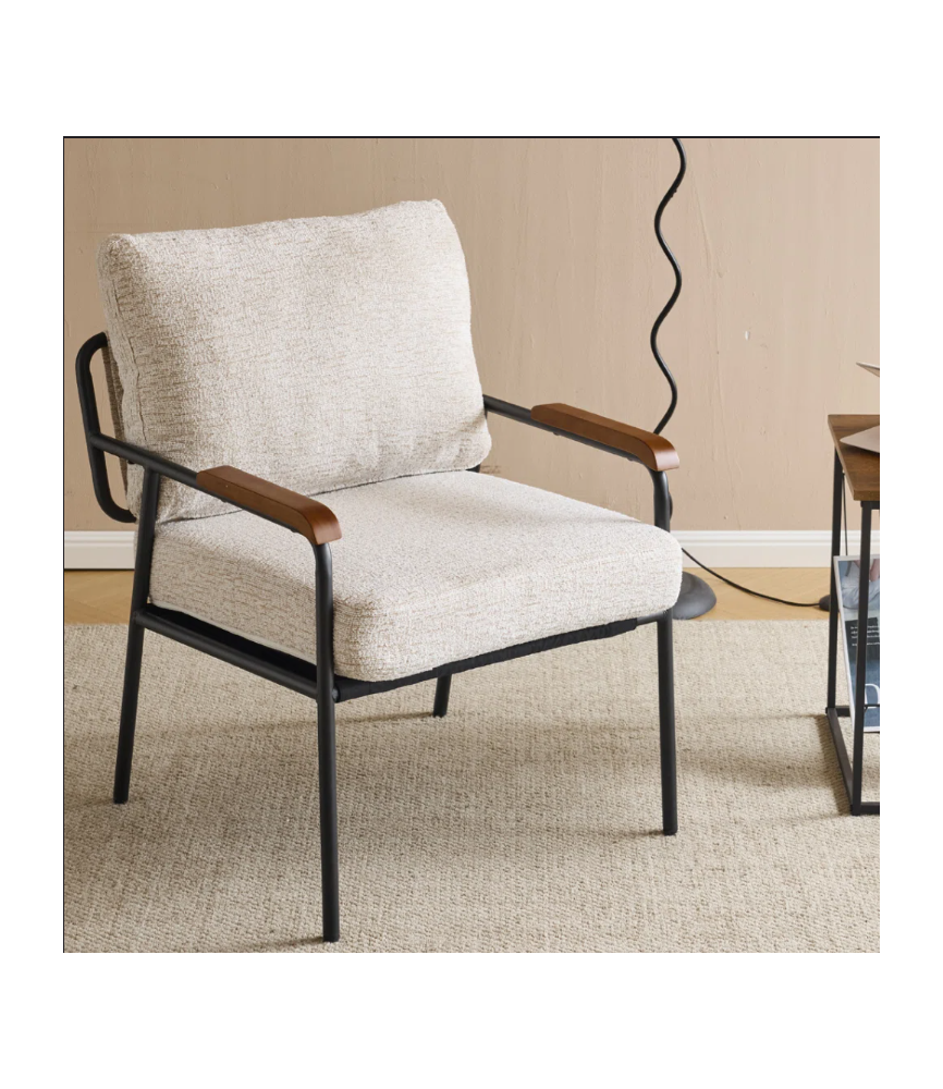 Linen Morden Armchair For Living Room,Bedroom