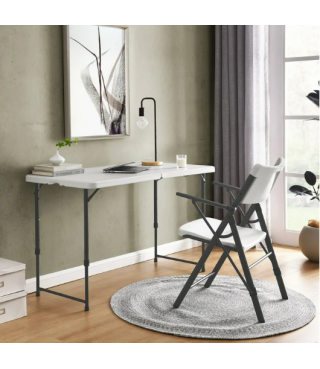 Commercial Plastic Folding Chair with Armrests (Set of 2)