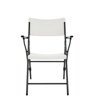 Commercial Plastic Folding Chair with Armrests (Set of 2)