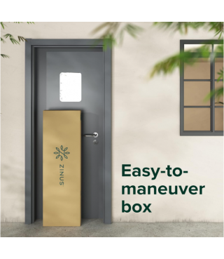 Bamboo and Metal Platform Bed Frame with Headboard