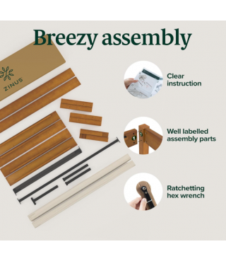 Twin Bamboo Platform Bed Frame14"