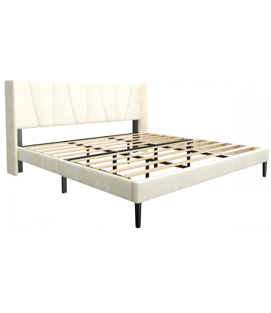 Bed Frame with Headboard and Wingback