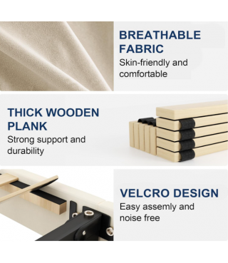 Bed Frame with Headboard and Wingback